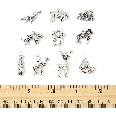 50Pcs Tibetan Style Alloy Animals Pendants FIND-FS0004-34-1