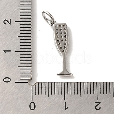 Brass Micro Pave Cubic Pendants KK-U027-07P-02-1