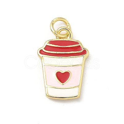 Brass Enamel Pendants KK-H255-11B-G-1