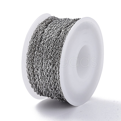 Tarnish Resistant 304 Stainless Steel Rope Chains CHS-F003-05P-A-1