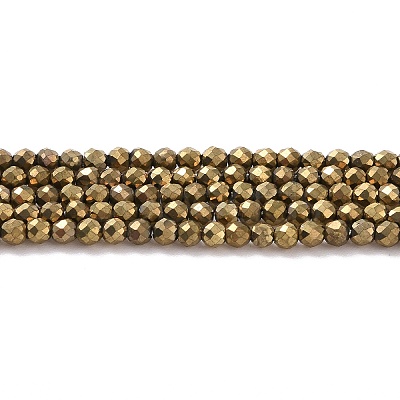 Electroplate Glass Beads Strands GLAA-H021-01A-FP07-1
