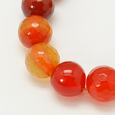 Natural Agate Beads Strands G-G392-6mm-M-1