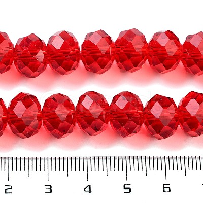 Handmade Imitate Austrian Crystal Faceted Rondelle Glass Beads X-G02YI0G4-1