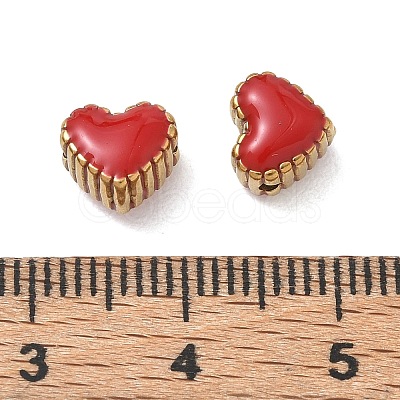 304 Stainless Steel Enamel Beads SA-CBAD60D-01G-02-1