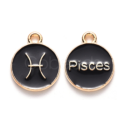 Alloy Enamel Pendants ENAM-S124-01B-08H-1
