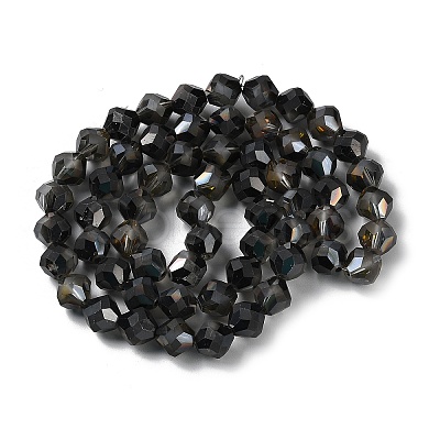 Electroplate Transparent Glass Beads Strands EGLA-I019-HR01-1
