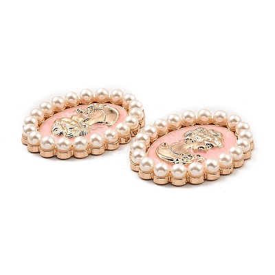Zinc Alloy Enamel Cabochons ENAM-Q501-01LG-02-1