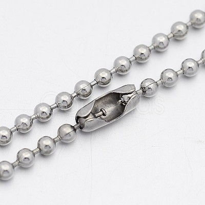 Tarnish Resistant 304 Stainless Steel Ball Chain Necklaces LS-NJEW-A288F-06P-1