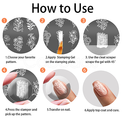 Stainless Steel DIY Nail Art Templates MRMJ-WH0092-087-1