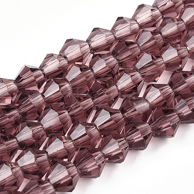 Bicone Glass Beads Strands X-EGLA-P016-4mm-03-1