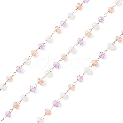 Handmade Glass Beaded Chains CHS-P016-46G-06-1