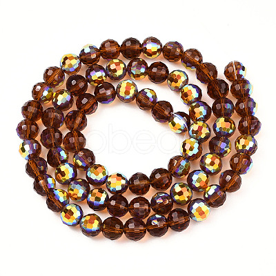 Transparent Electroplate Glass Beads Strands EGLA-N012-001-B08-1