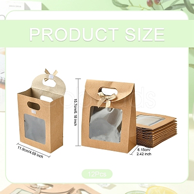 12Pcs Blank Kraft Paper Bags ABAG-YW0001-11-1