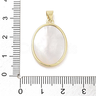 Rack Plating Brass Pave Shell Pendants KK-Z064-28G-07-1