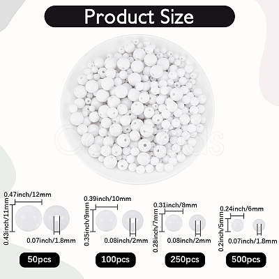 900Pcs Opaque Acrylic Beads MACR-SP0002-35A-1