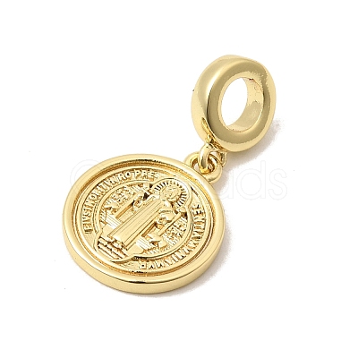 Brass European Dangle Charms KK-A296-35G-1
