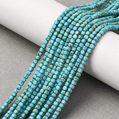 Natural Howlite Beads Strands G-B142-C04-2x2mm-1