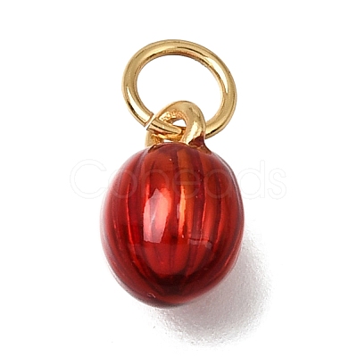 Brass Enamel Pendants KK-G605-09G-1