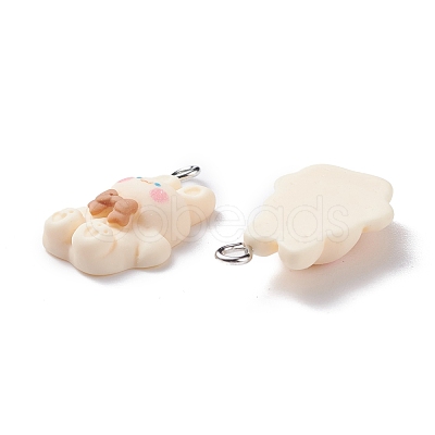 Resin Pendants X-RESI-G026-12B-1