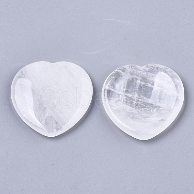 Natural Quartz Crystal Thumb Worry Stone G-N0325-01W-1