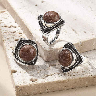 Synthetic Goldstone Adjustable Rings G-P560-03AS-04-1