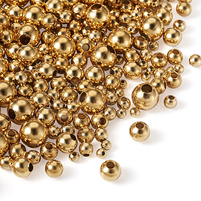 400Pcs 5 Style 304 Stainless Steel Beads STAS-MP0001-10-1