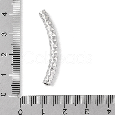 304 Stainless Steel Curved Tube Beads STAS-M071-03I-P-1