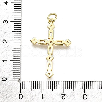 Brass Micro Pave Cubic Zirconia Pendants KK-Z100-34G-01-1