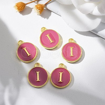 Golden Plated Alloy Enamel Charms X-ENAM-S118-08I-1