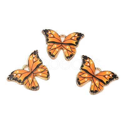 Light Gold Tone Alloy Enamel Pendants ENAM-M059-05KCG-01-1