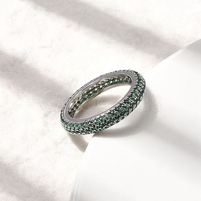 Brass Micro Pave Cubic Zirconia Finger Rings RJEW-P166-10P-1