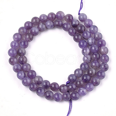 Natural Amethyst Beads Strands G-S333-6mm-020-1