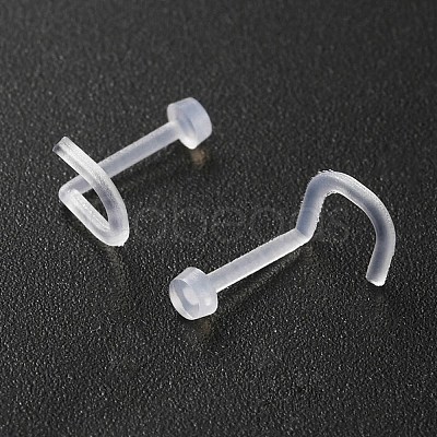 Acrylic Fishtail Nose Ring AJEW-YW0001-06H-1