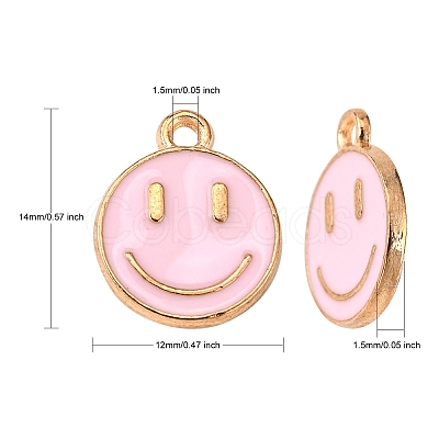 Alloy Enamel Charms X-ENAM-S121-165F-RS-1