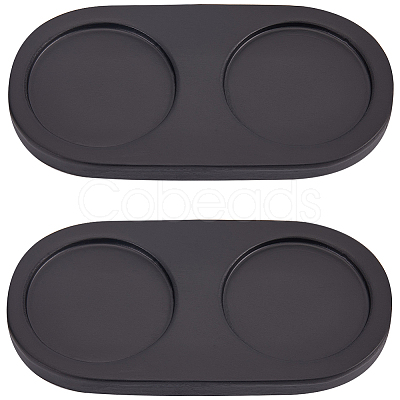 2Pcs Wood Pepper Grinder Holder DJEW-GF0001-65-1