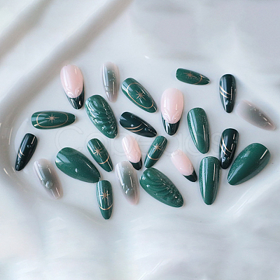 1 Bag ABS Plastic Press On False Nails MRMJ-CP0001-60-1