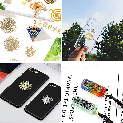 SUNNYCLUE Chakra Theme Self Adhesive Brass Stickers DIY-SC0010-59-1