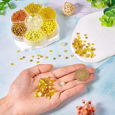 7 Styles Glass Seed Beads SEED-TA0001-41C-1