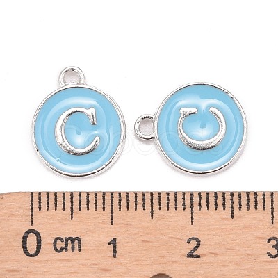 Platinum Plated Alloy Enamel Charms ENAM-S118-04C-P-1