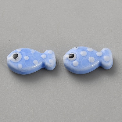 Handmade Porcelain Beads PORC-WH20001-02J-1