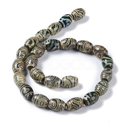 Tibetan Style dZi Beads Strands TDZI-E005-01A-1