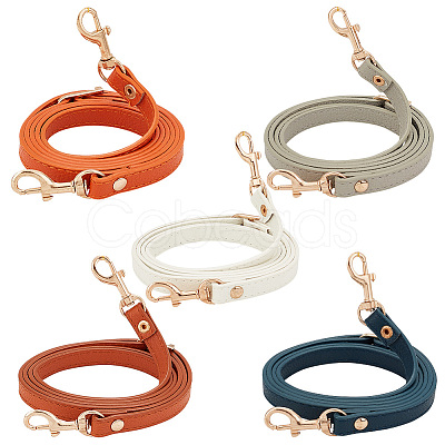 5Pcs 5 Colors Adjustable PU Leather Bag Shoulder Straps DIY-PH0013-79G-1