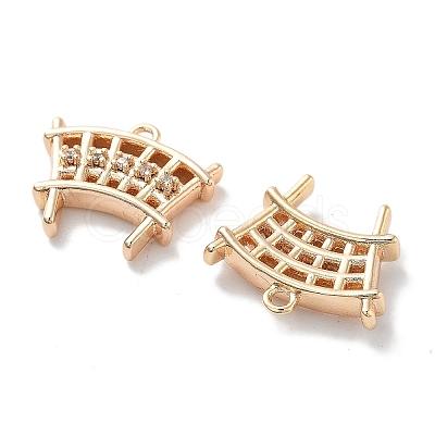 Brass Micro Pave Cubic Zirconia Charms KK-M102-54G-1