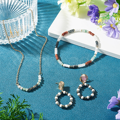 50Pcs Natural Larvikite Beads G-TAD0001-13-1
