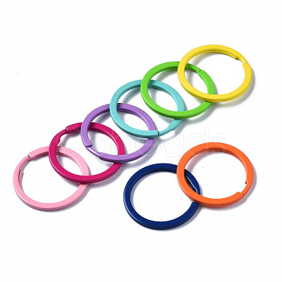 Spray Painted Iron Split Key Rings KEYC-S255-003-1