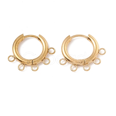 Ion Plating(IP) 304 Stainless Steel Hoop Earring Findings STAS-D183-01G-1