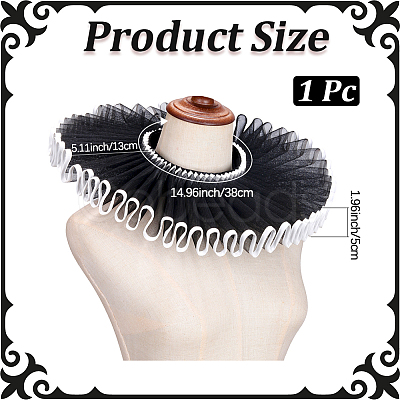 Detachable Lady's Gauze Fake Collar AJEW-WH20042-91A-1