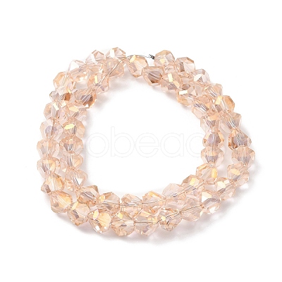 Transparent Electroplate Glass Beads Strands EGLA-I017-04-AB02-1