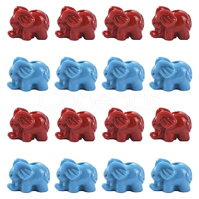 20Pcs 2 Colors Synthetic Coral Beads CORA-YW0001-03-1