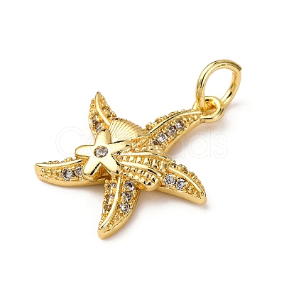 Brass Micro Pave Cubic Zirconia Pendants KK-A265-10B-01G-1